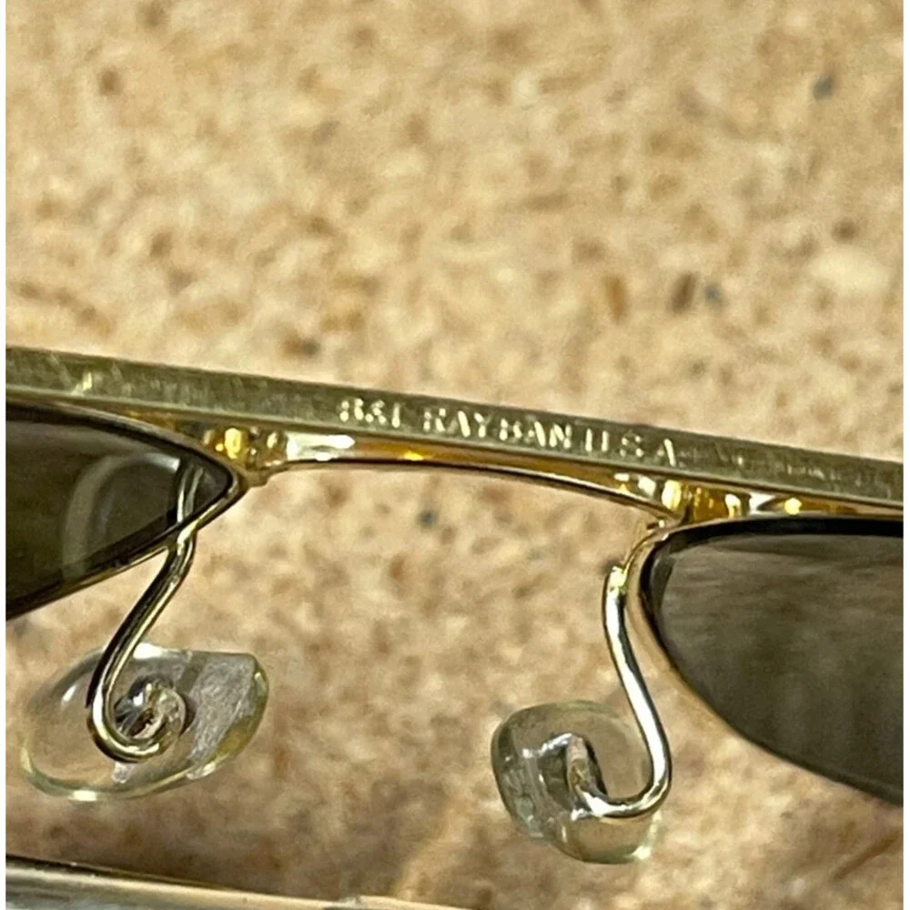 Vintage Bausch & Lomb Ray-Ban Small Sunglasses Caravan Gold w/ Bi-Mirror Lenses
